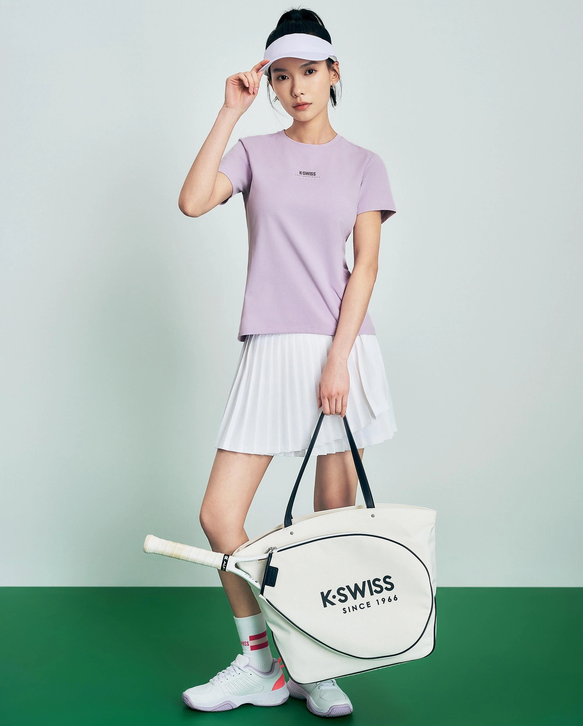 1911574-597 | WOMEN'S UPF50  SWEAT ABSORB QUICK-DRY T-SHIRT | PURPLE