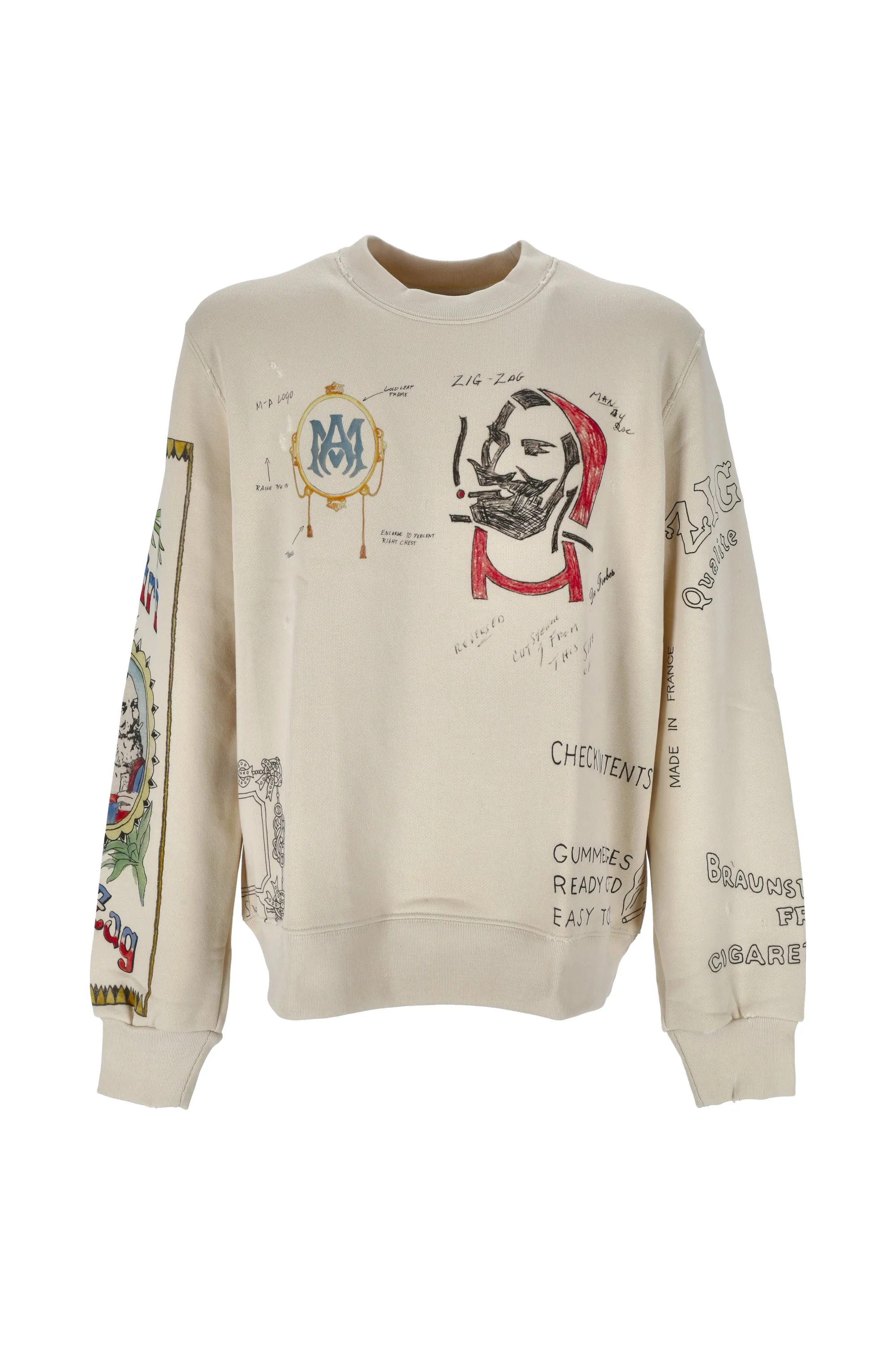Amiri Graphic Print Crewneck Sweater