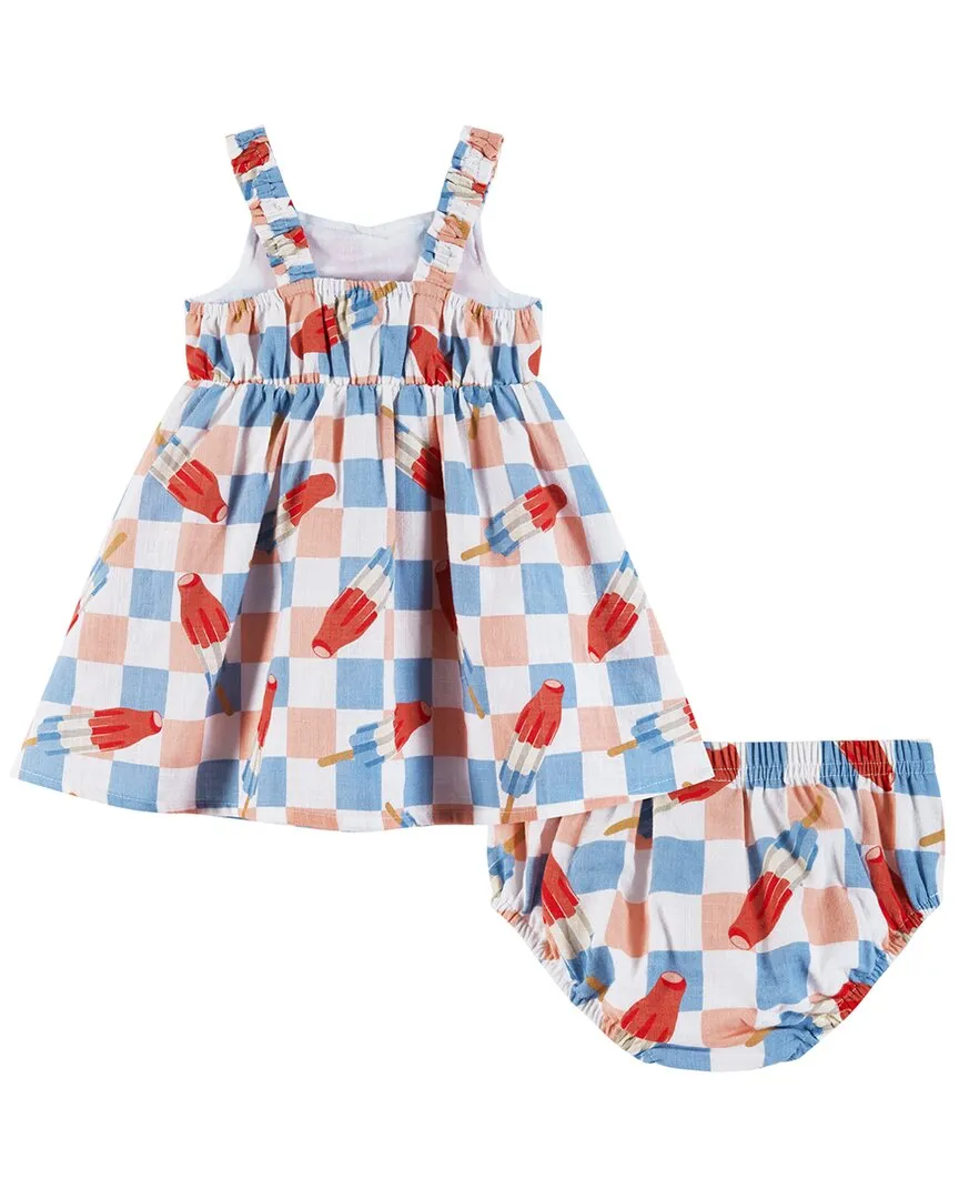 Andy & Evan Bomb Pop Printed Dress & Bloomer Set