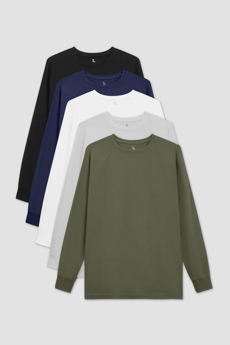 Athletic Fit Long Sleeve Veteran 5-Pack