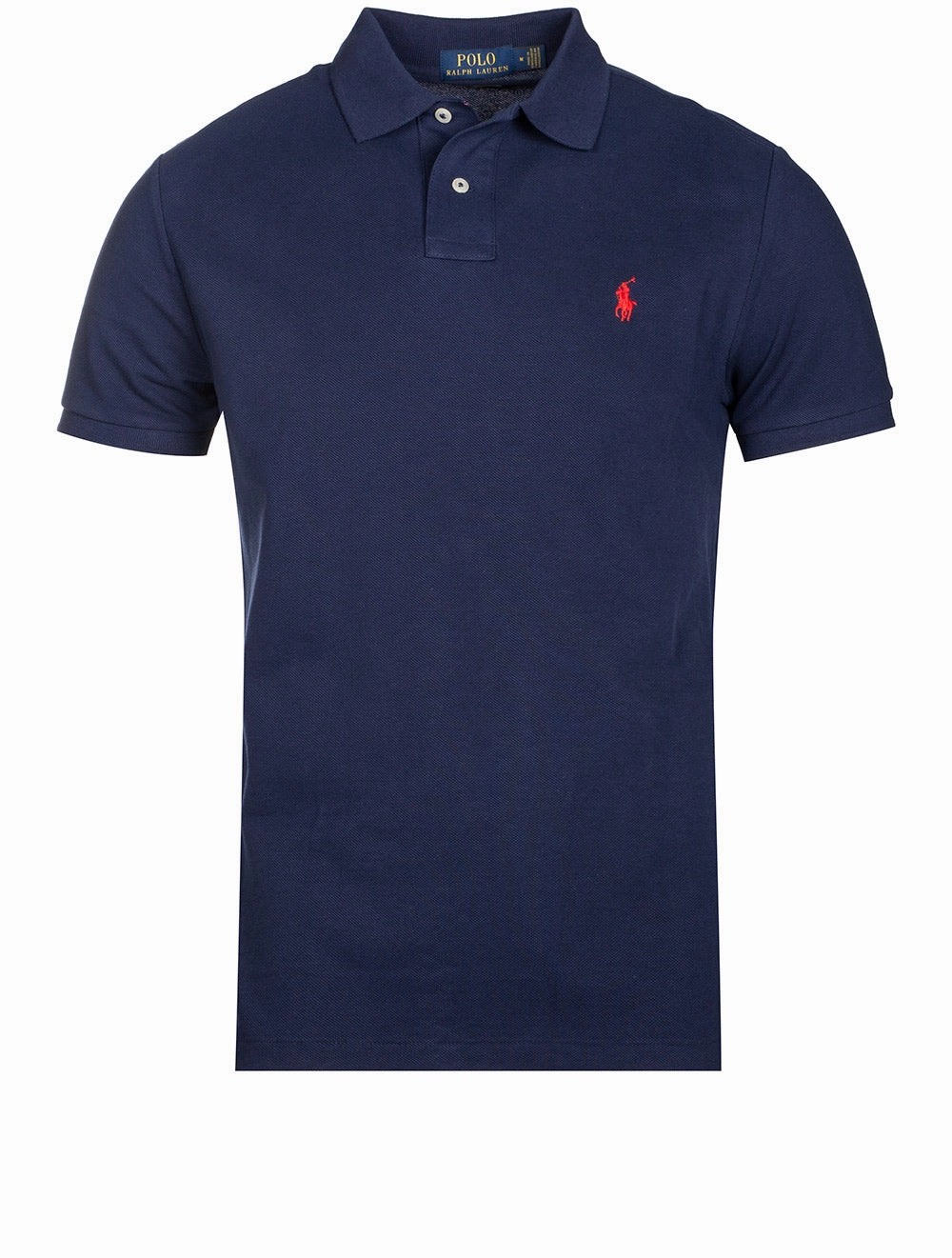 Basic Short Sleeve Polo Navy