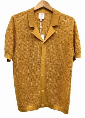 Bergamo Elegant KS-1551 Short Sleeve Sport Shirt - Gold