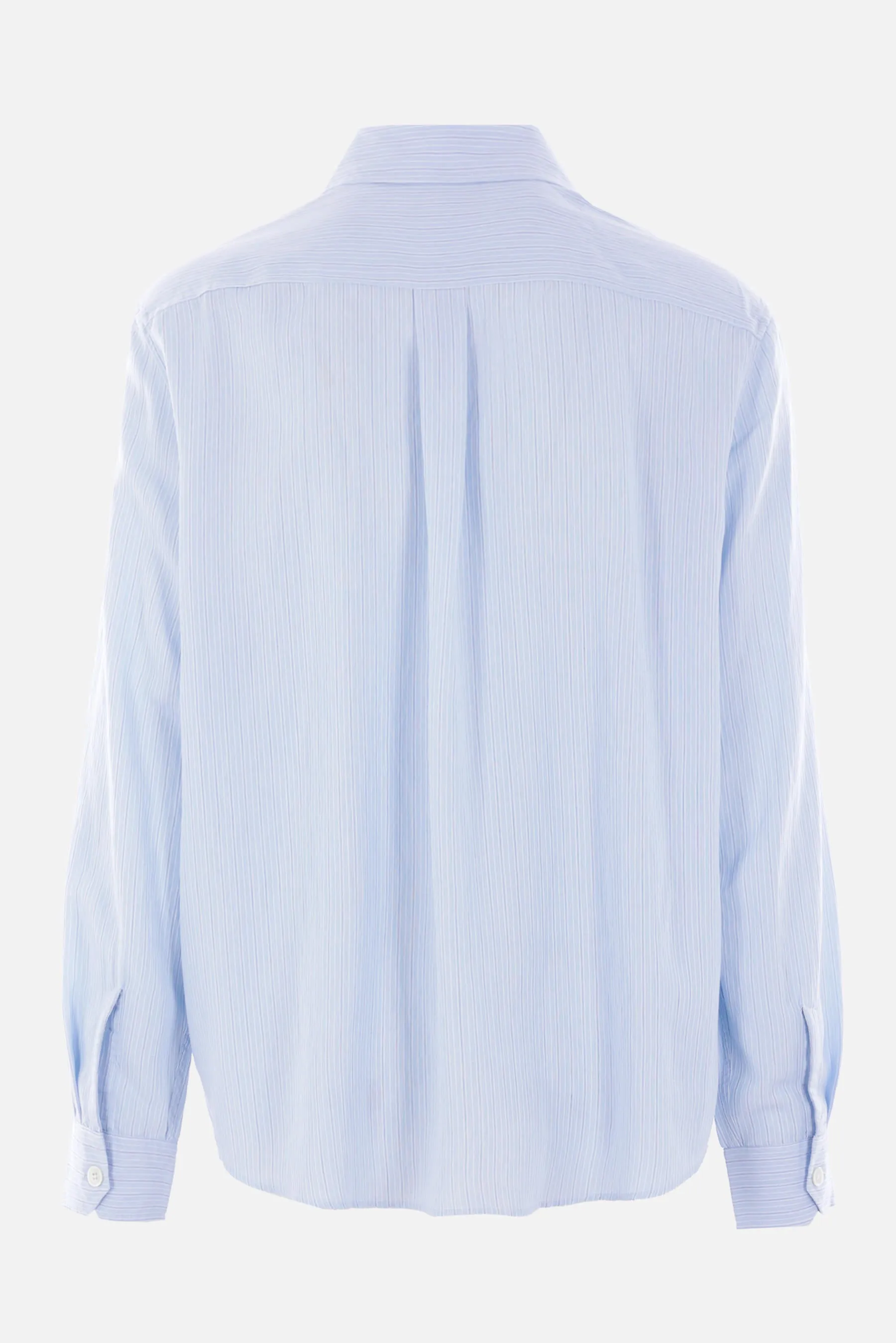 Beyond shirt in striped viscose