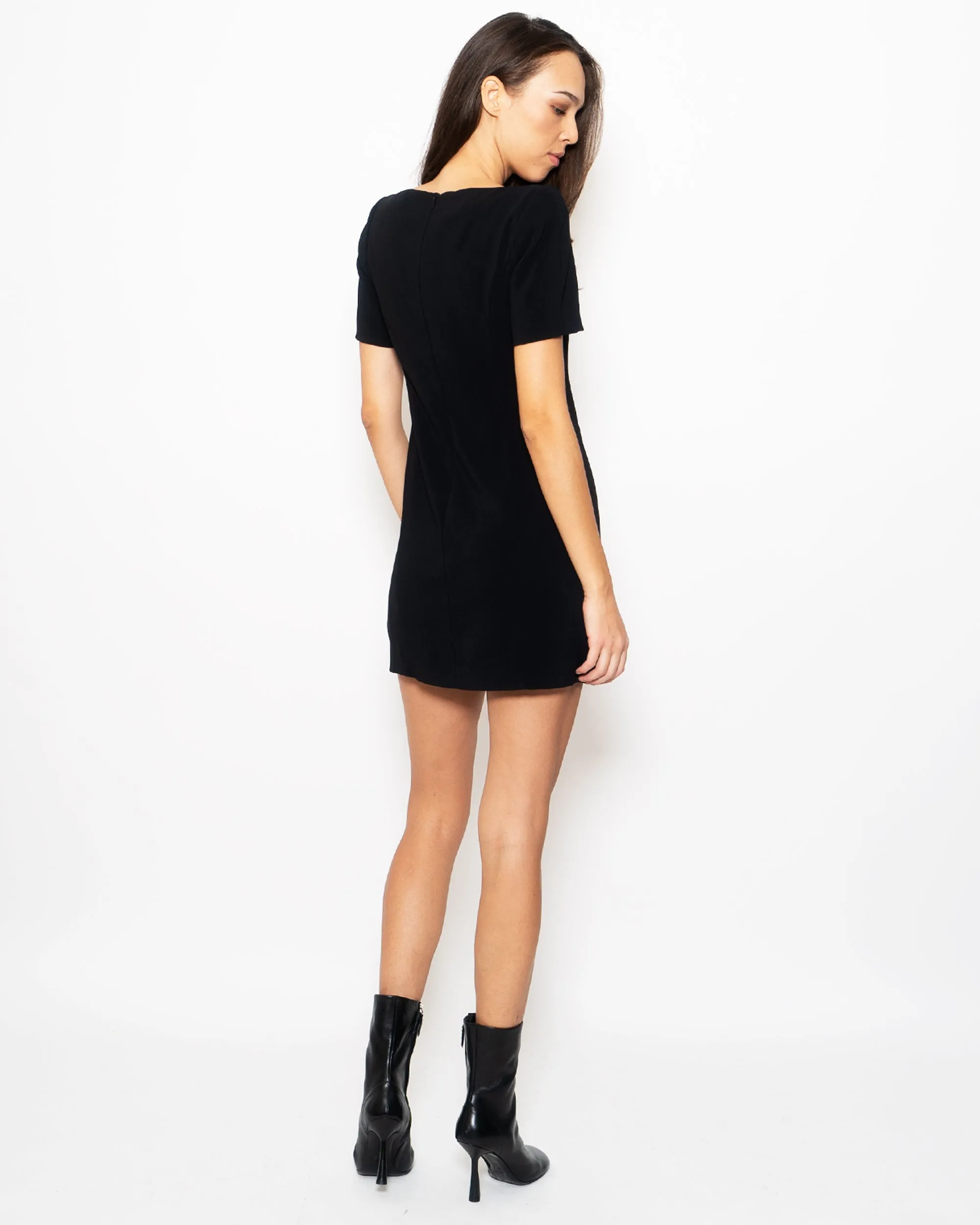 Black Square Neck Dress