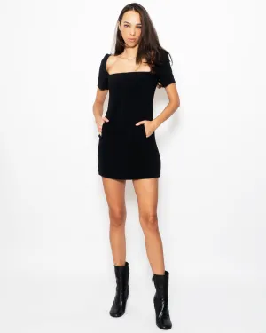Black Square Neck Dress