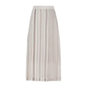 Brunello Cucinelli Striped Midi Skirt