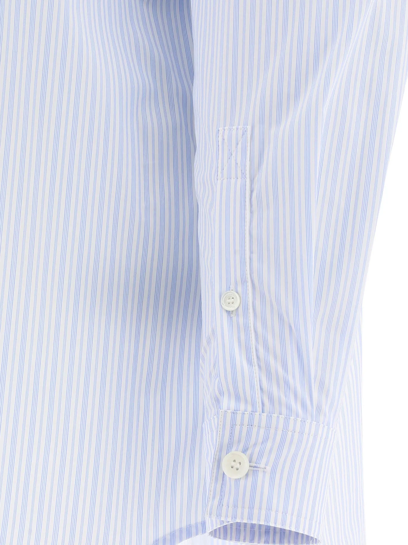 Burberry Logo Print Striped Shirt