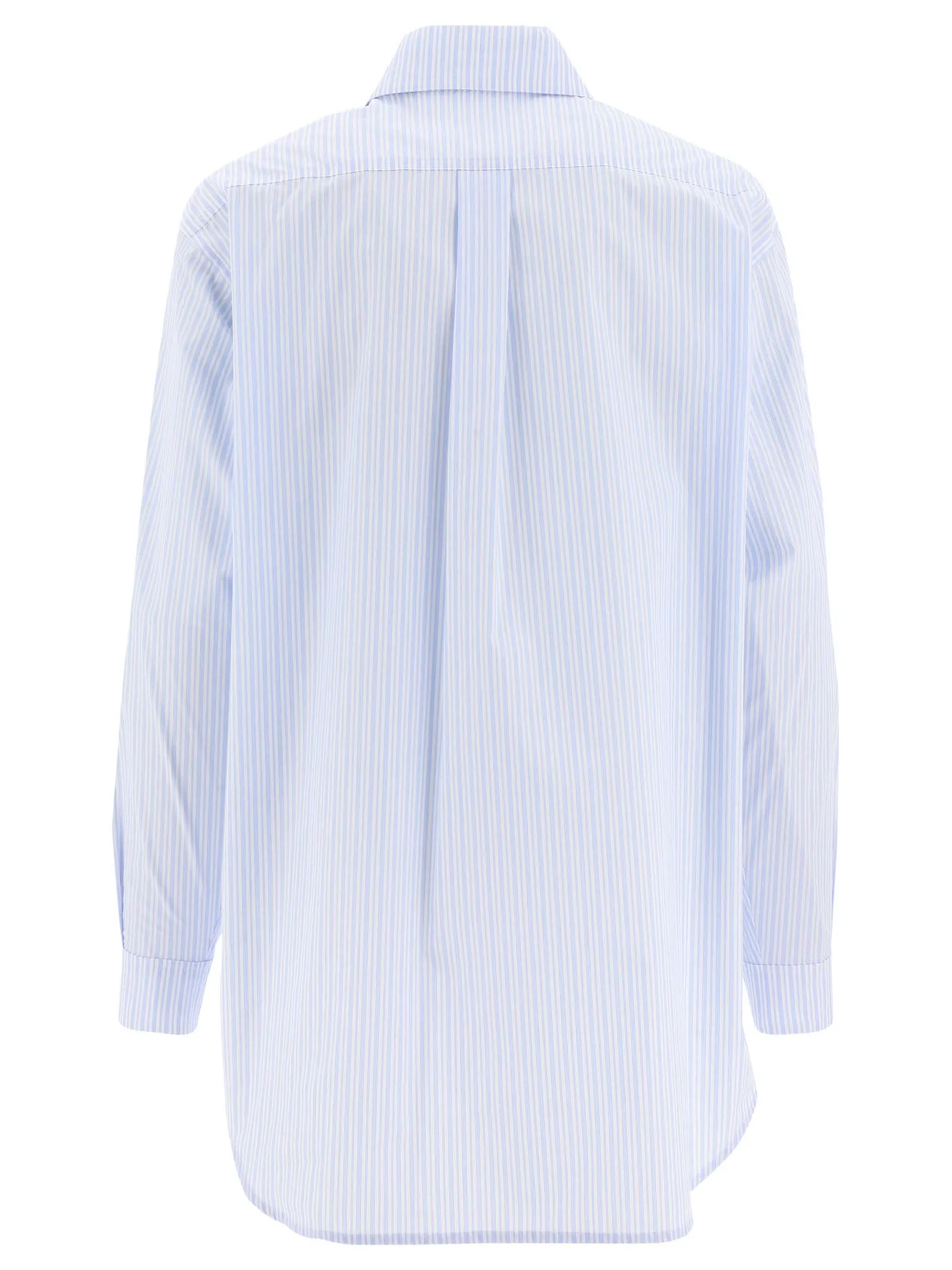 Burberry Logo Print Striped Shirt