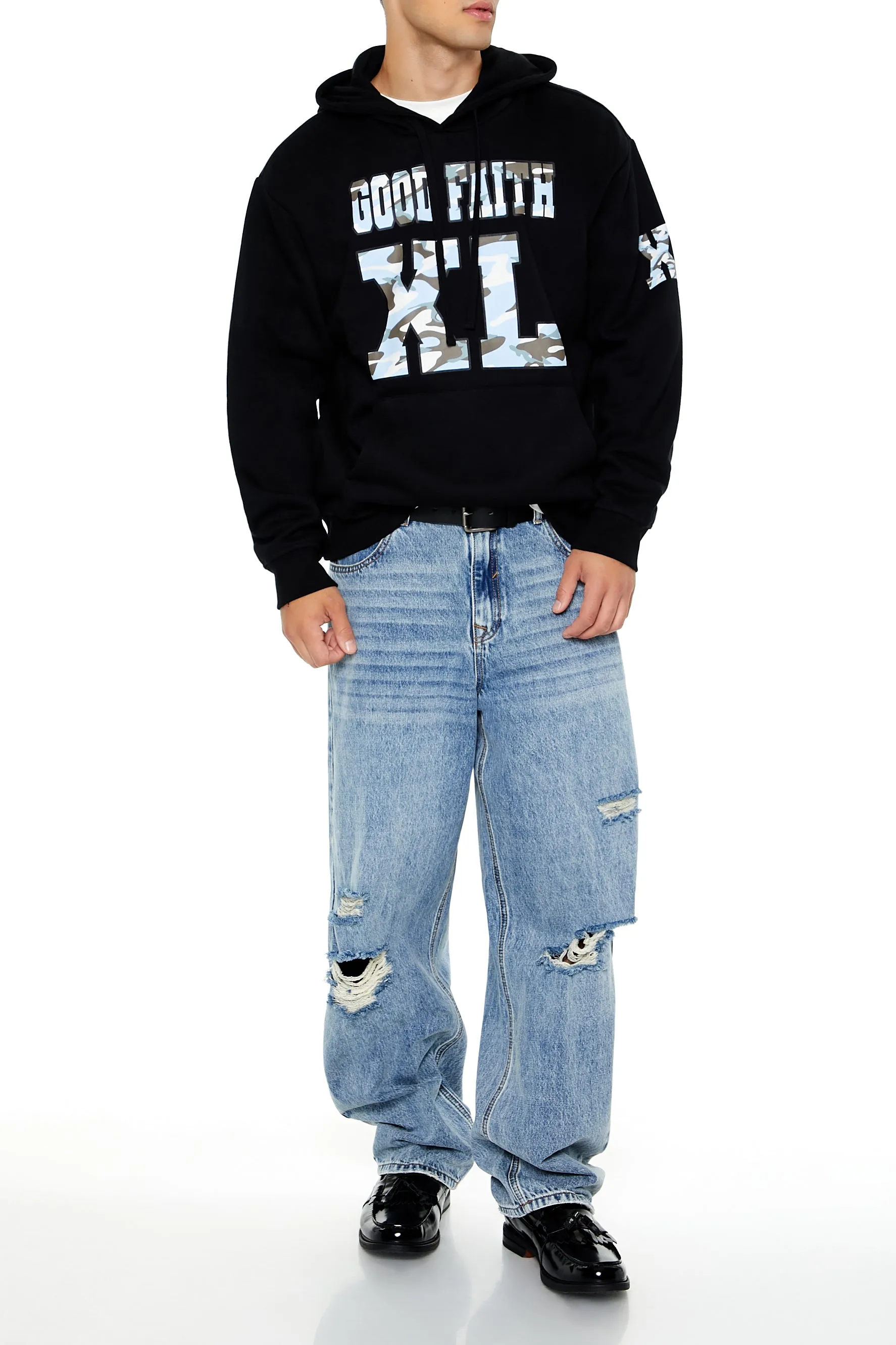 Camo Good Faith Embroidered Hoodie
