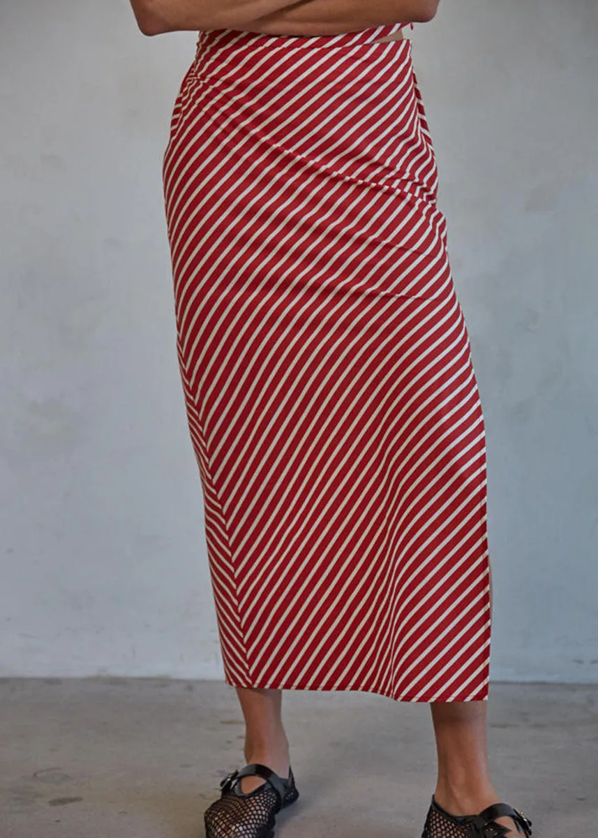 Casablanca Skirt - Red & Ivory