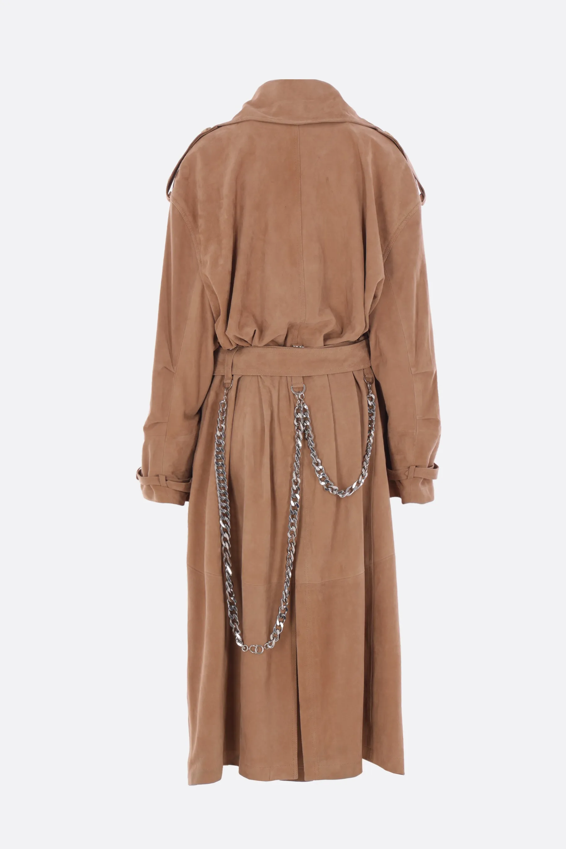 Cavo oversize trench coat in suede