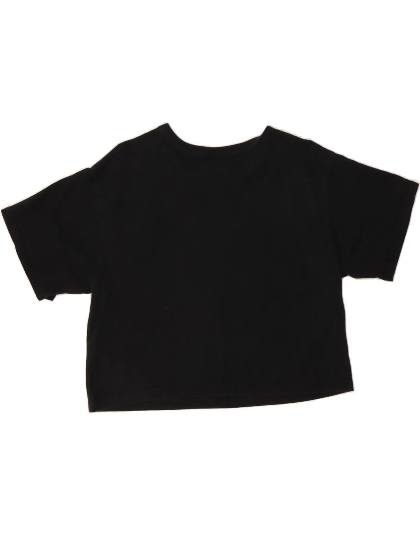 CHAMPION Womens Crop T-Shirt Top UK 16 Large Black