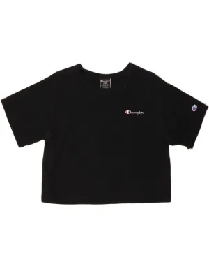 CHAMPION Womens Crop T-Shirt Top UK 16 Large Black