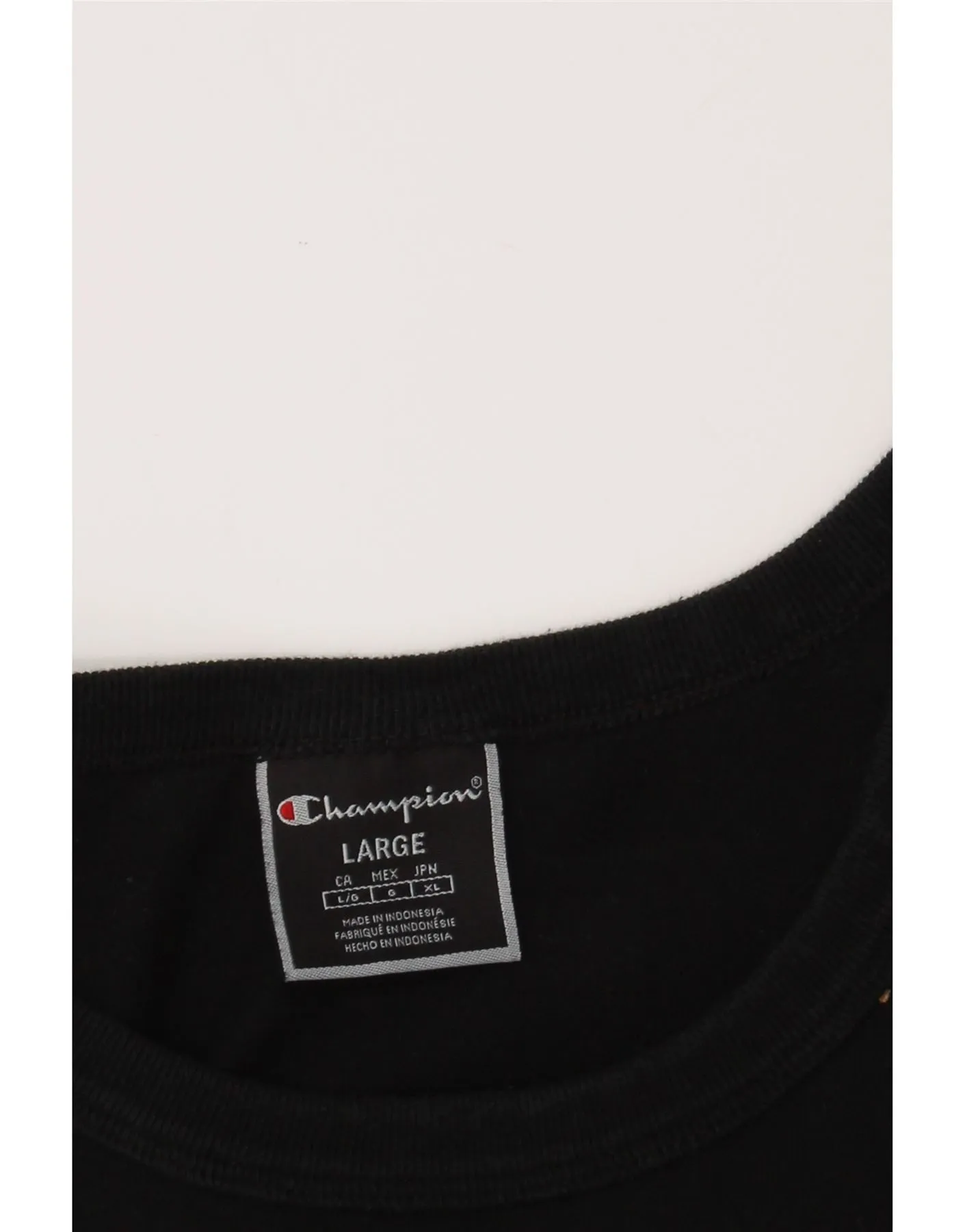CHAMPION Womens Crop T-Shirt Top UK 16 Large Black