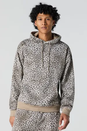 Cheetah Print Fleece Hoodie