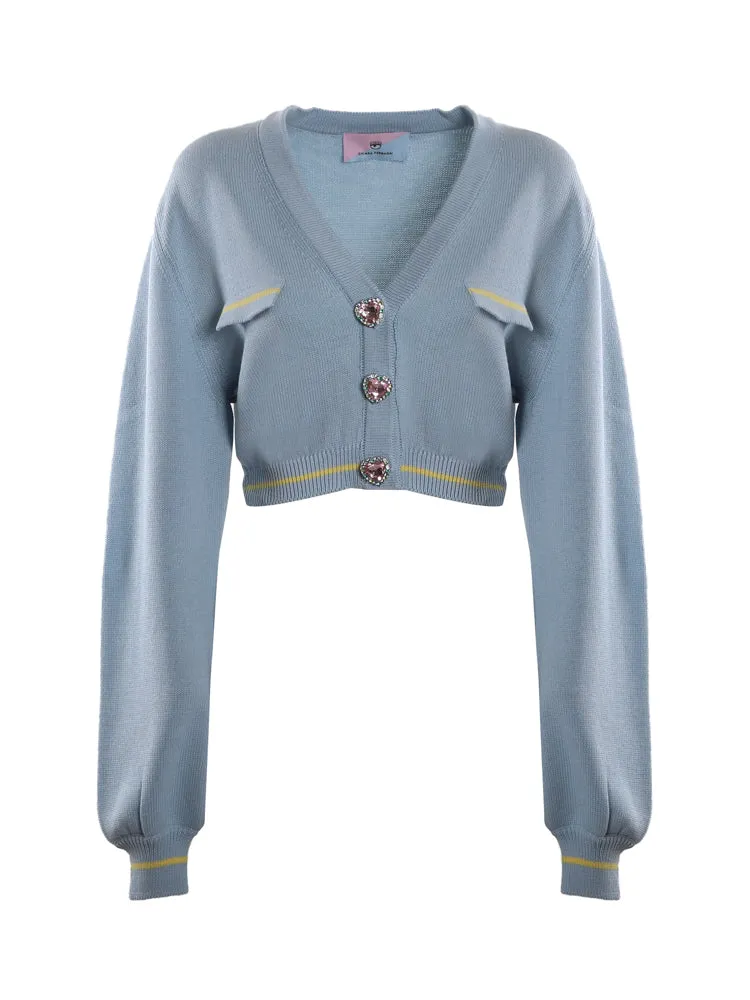 Chiara Ferragni Cropped V-Neck Cardigan
