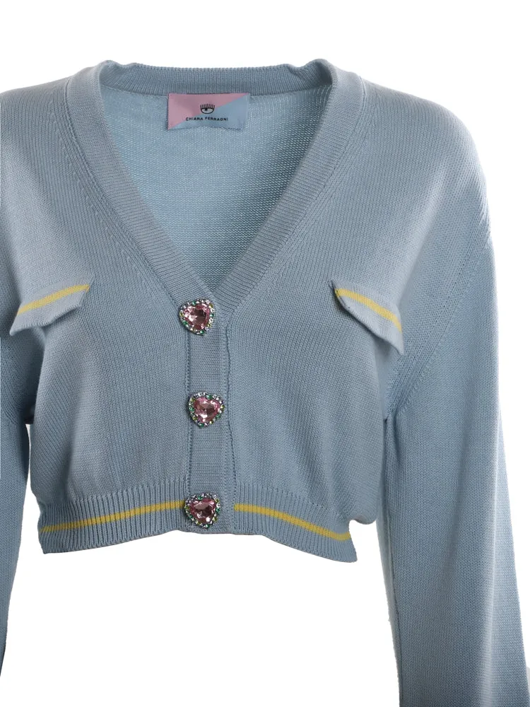 Chiara Ferragni Cropped V-Neck Cardigan