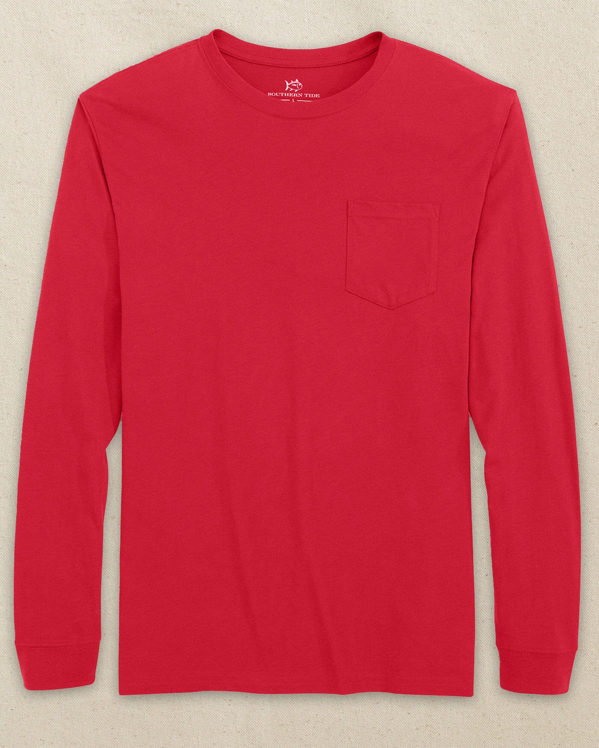 Classic Long Sleeve Pocket T-Shirt - Varsity Red