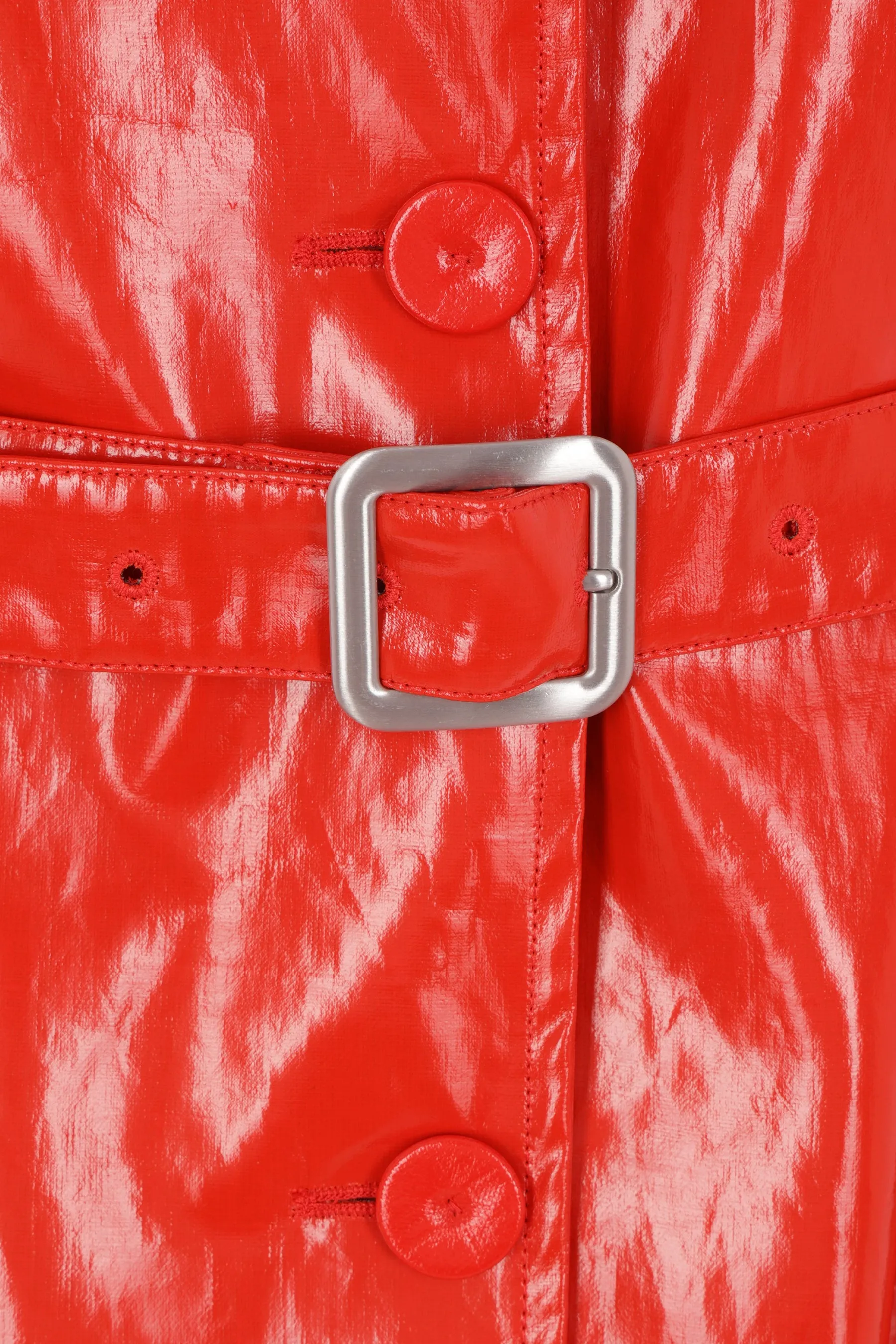 coated linen trench coat