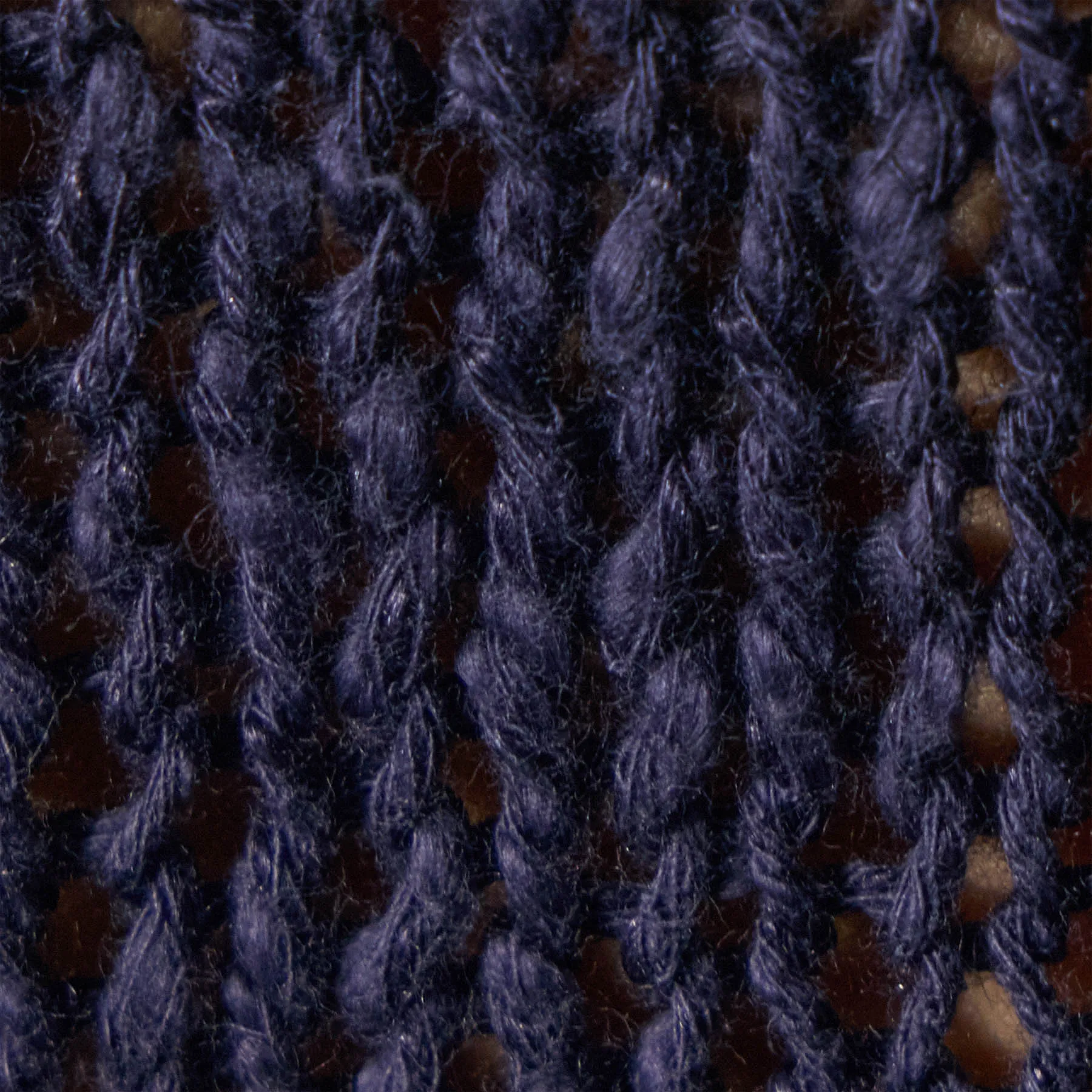 Cotton Linen Open Knit Pullover - Faded Navy