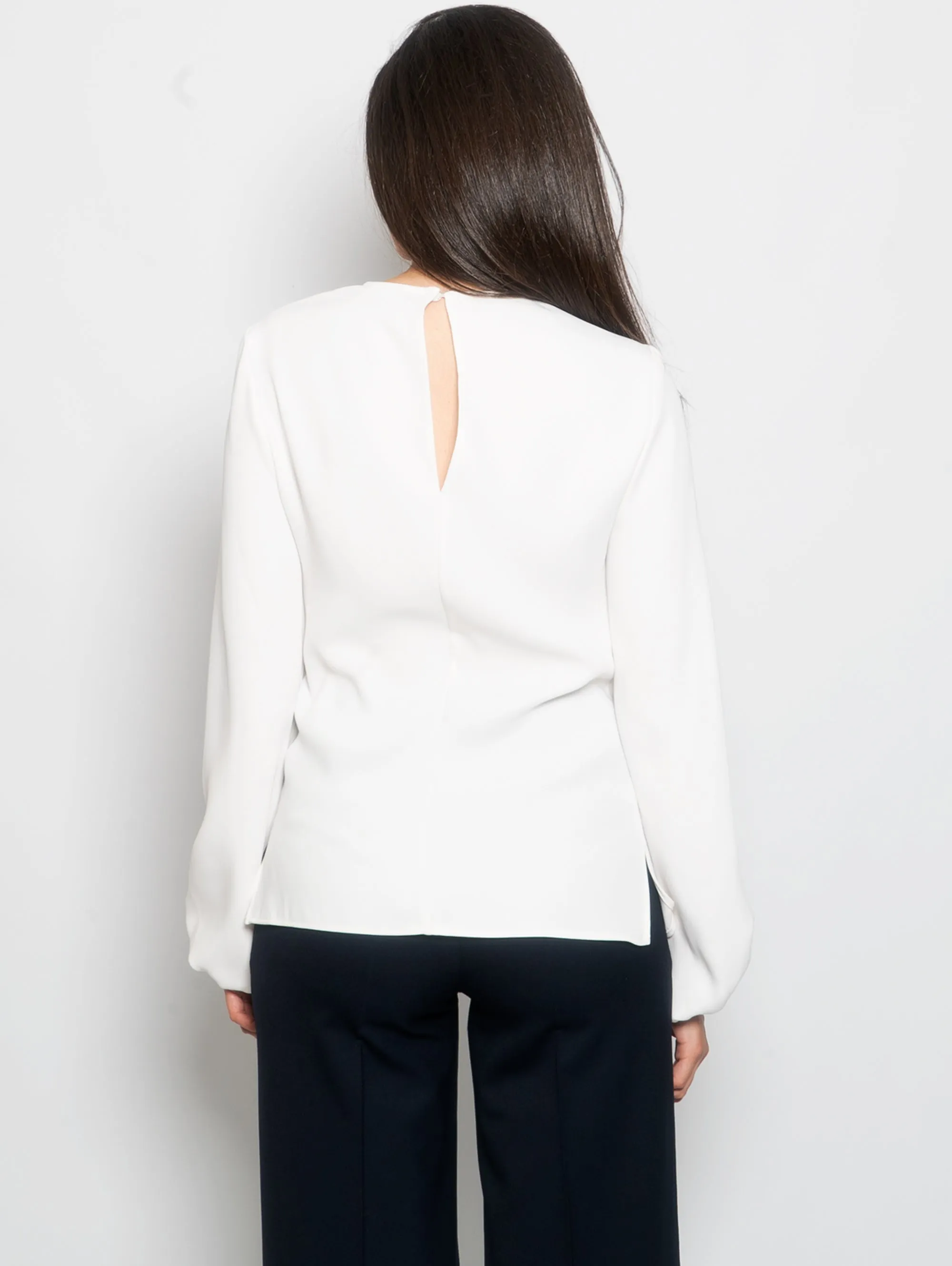 Cream Balloon Sleeve Blouse