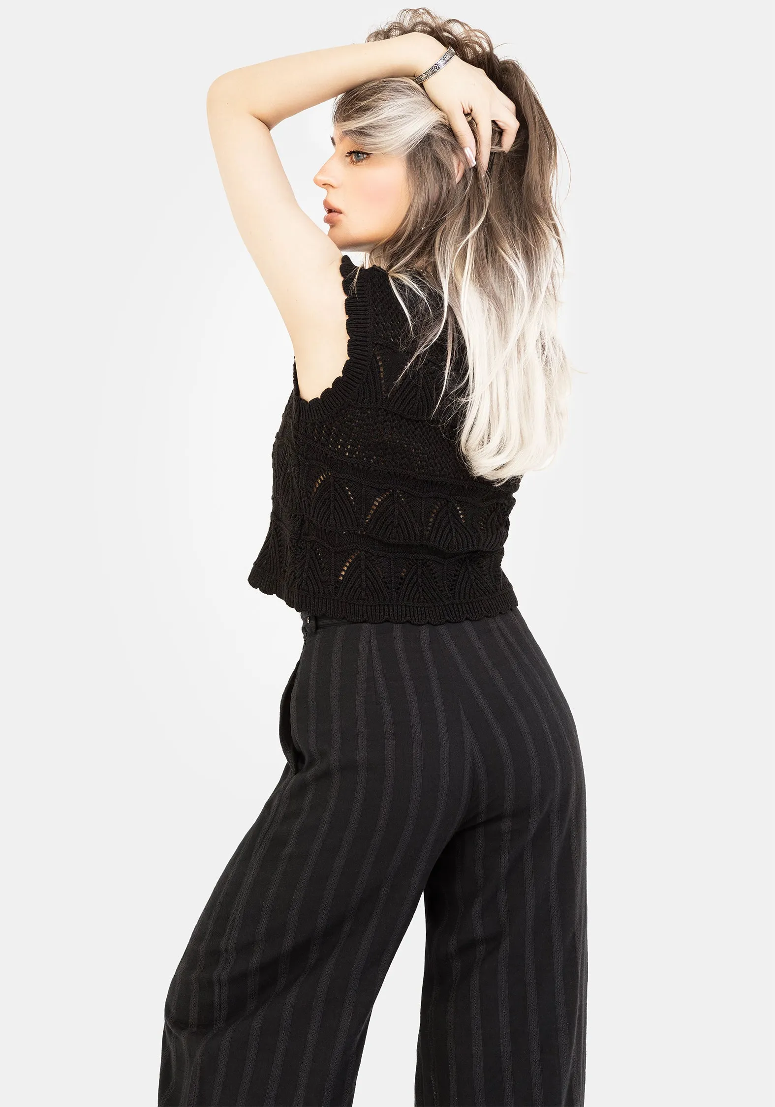Delores Striped Cotton Balloon Trousers