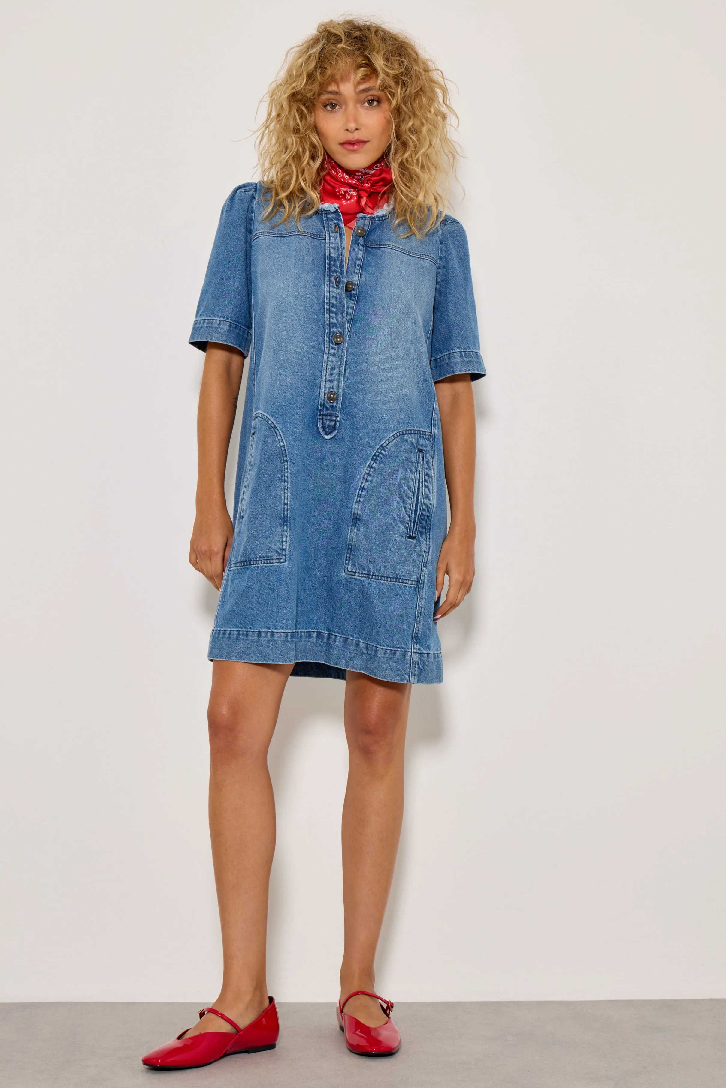 Denim Dress 62688rosalia Medium-Blue