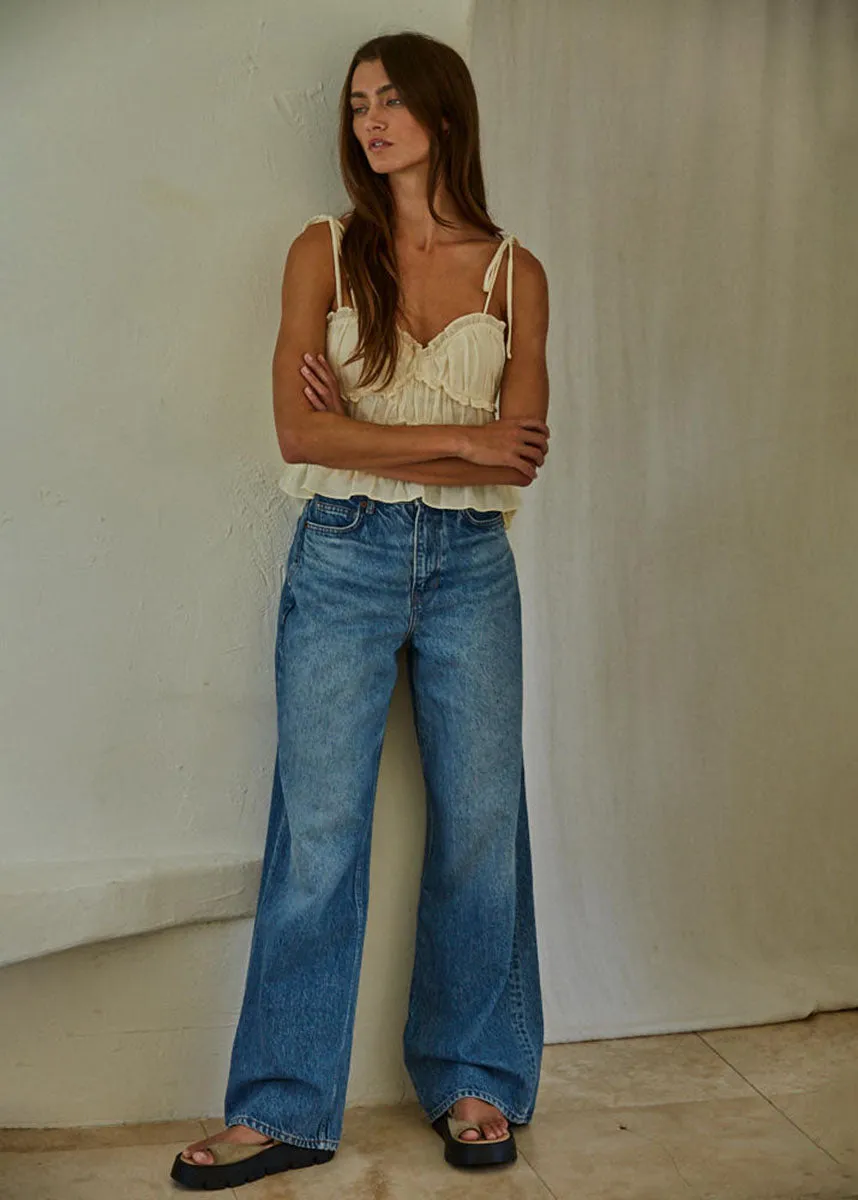 Devi Ruffle Top - Buttercream