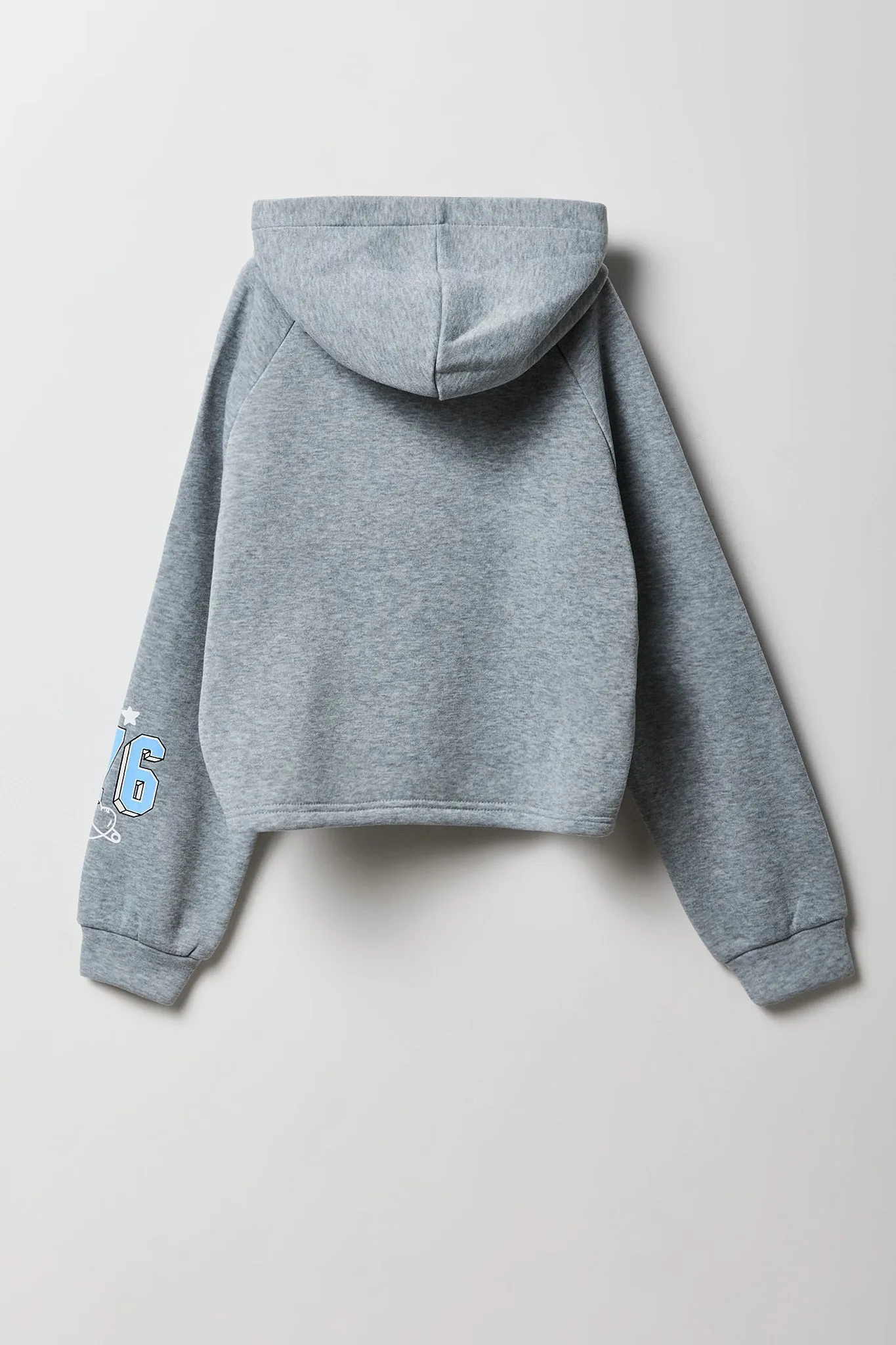 Ensemble avec haut à capuchon en molleton imprimé et short pour fille