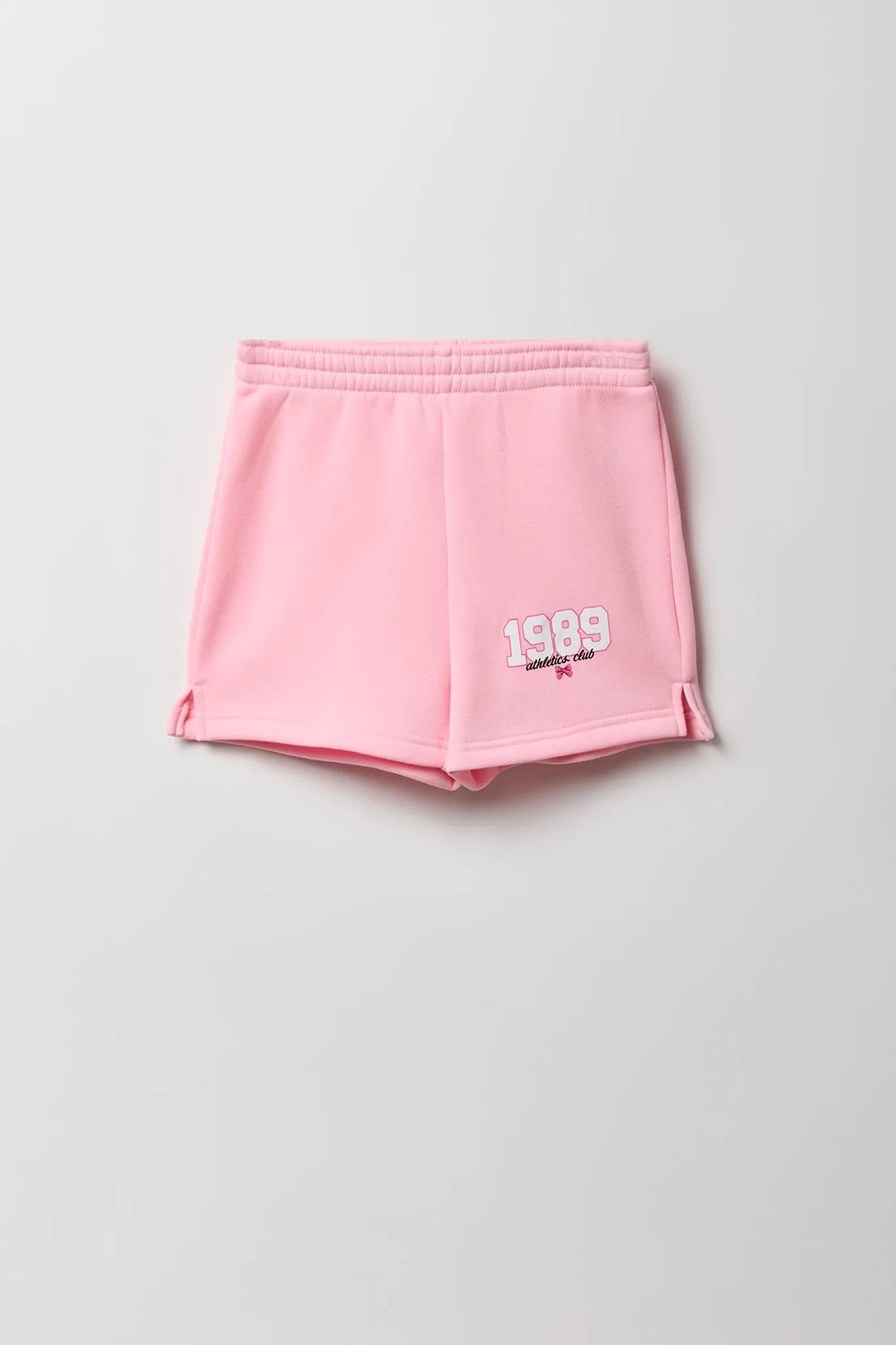 Ensemble avec haut à capuchon en molleton imprimé et short pour fille