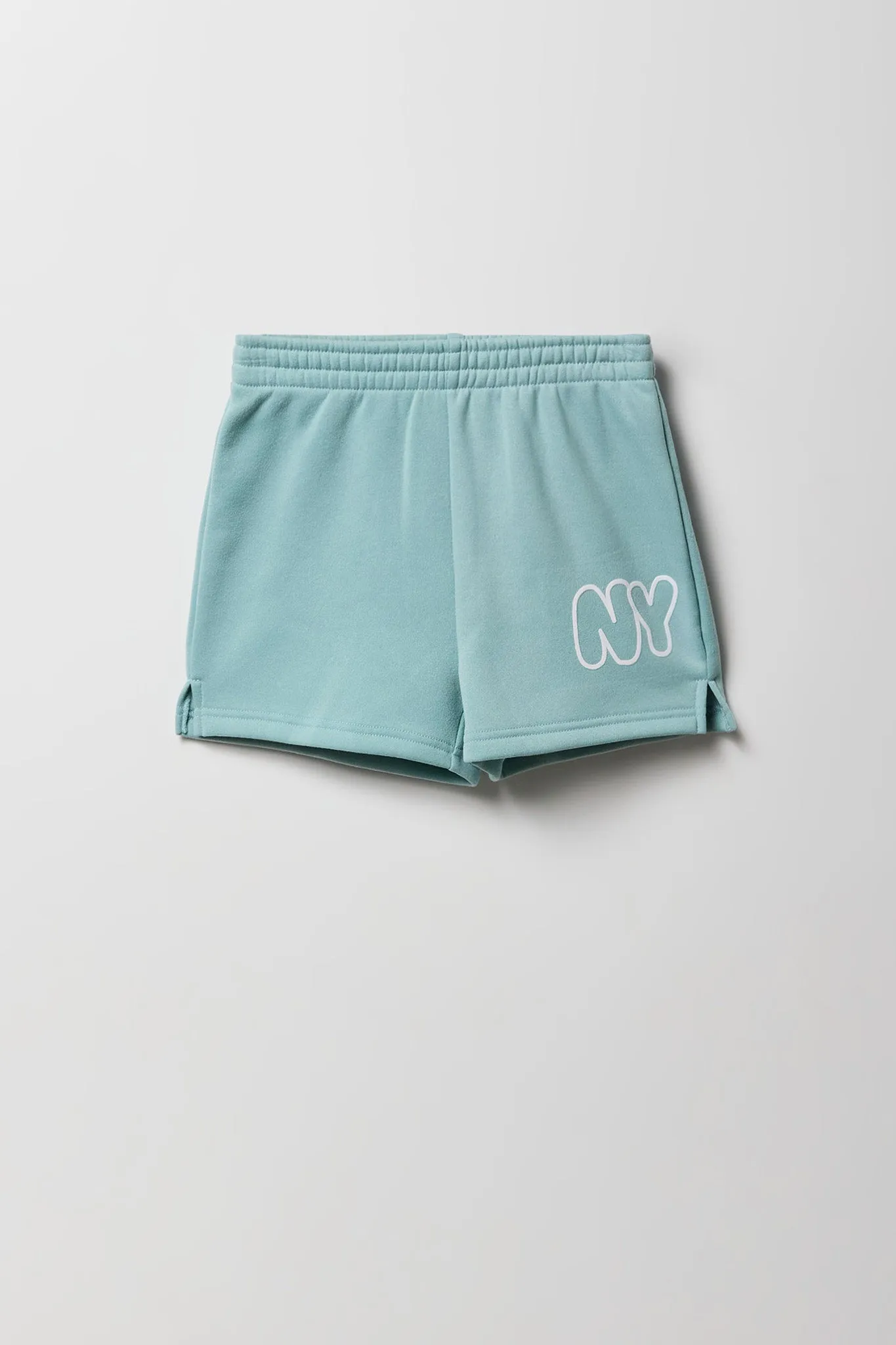 Ensemble avec haut à capuchon en molleton imprimé et short pour fille