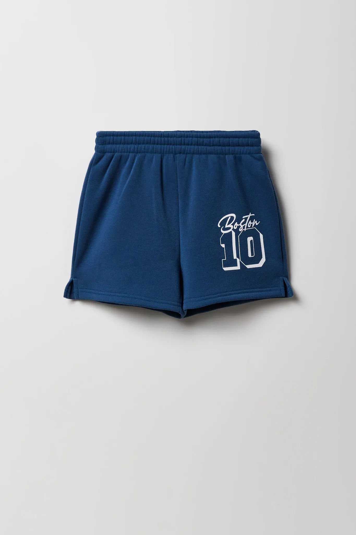 Ensemble avec haut à capuchon en molleton imprimé et short pour fille