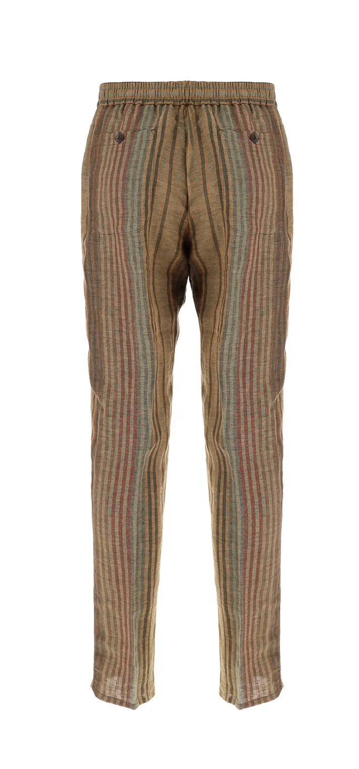 Etro Straight Leg Striped Pants