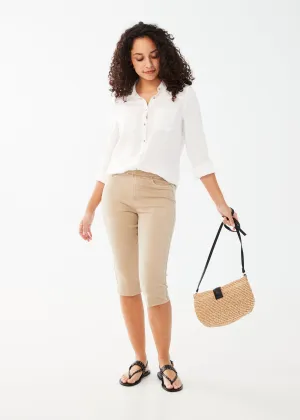 Euro Twill, Pull-On Pedal Pusher Pants