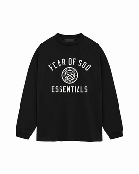 Fear of God Essentials Jersey L/S Tee in Black