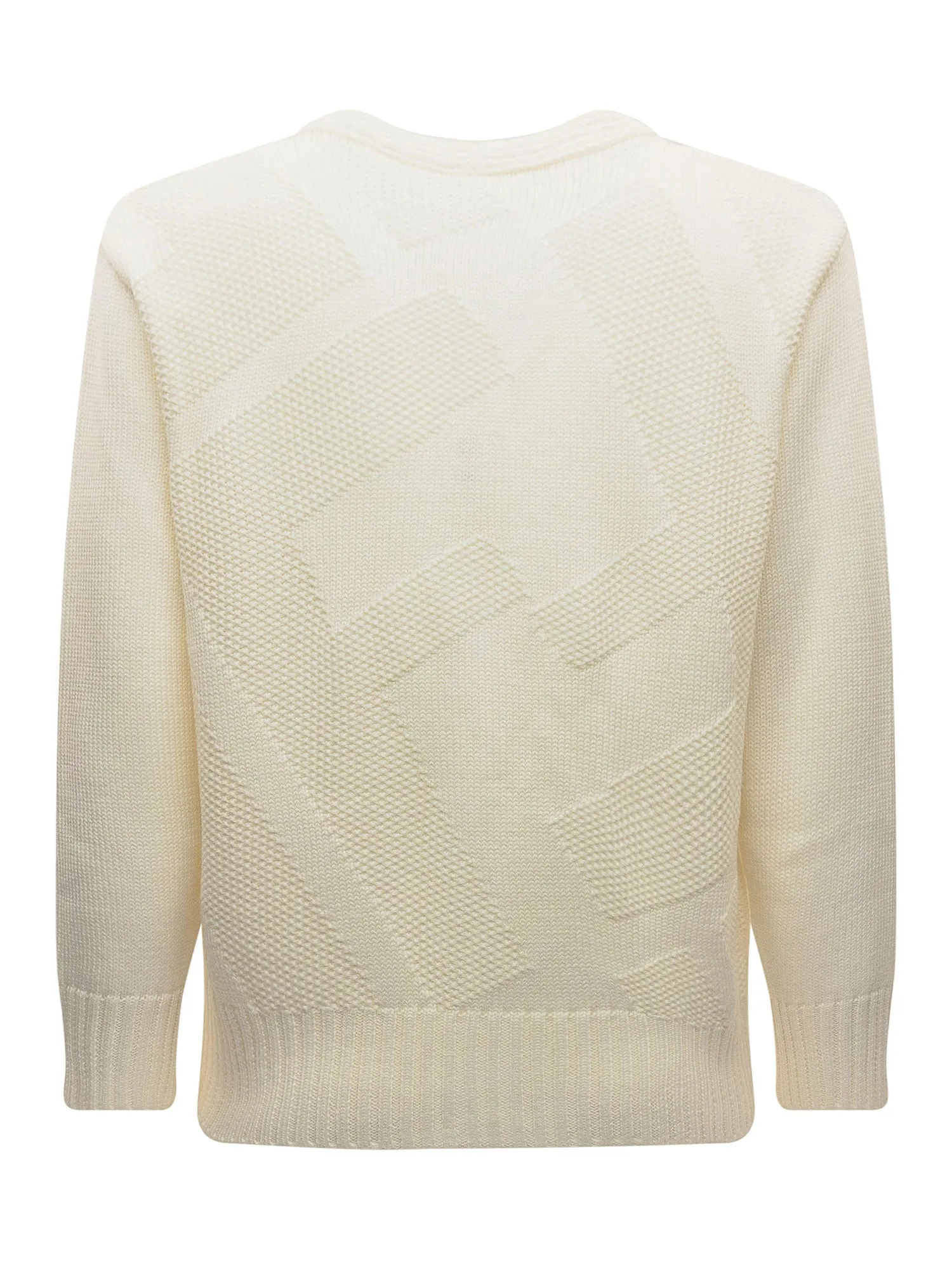 Fendi Kids V-Neck Ribbed-Knit Cardigan