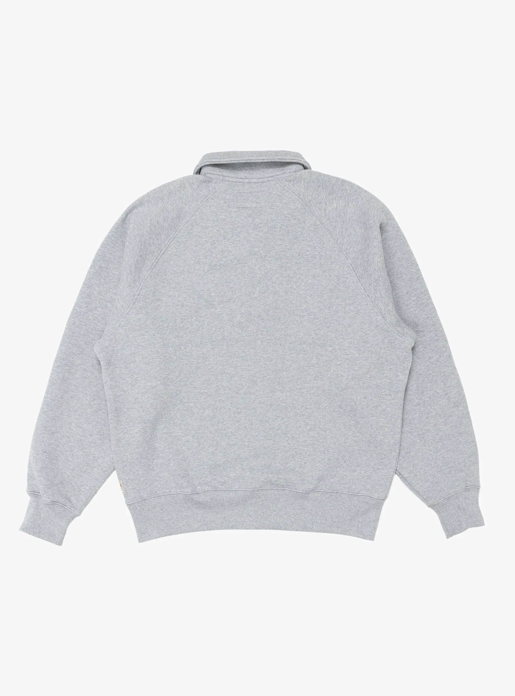 Fleece Raglan Zip Mock Grey Heather