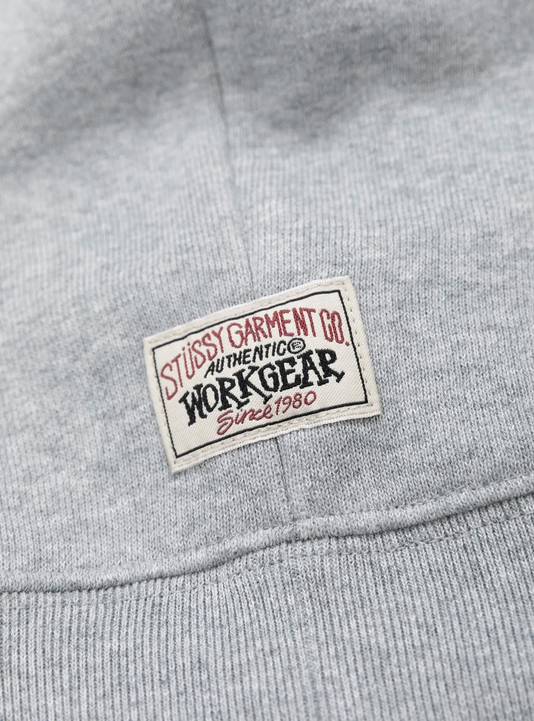 Fleece Raglan Zip Mock Grey Heather