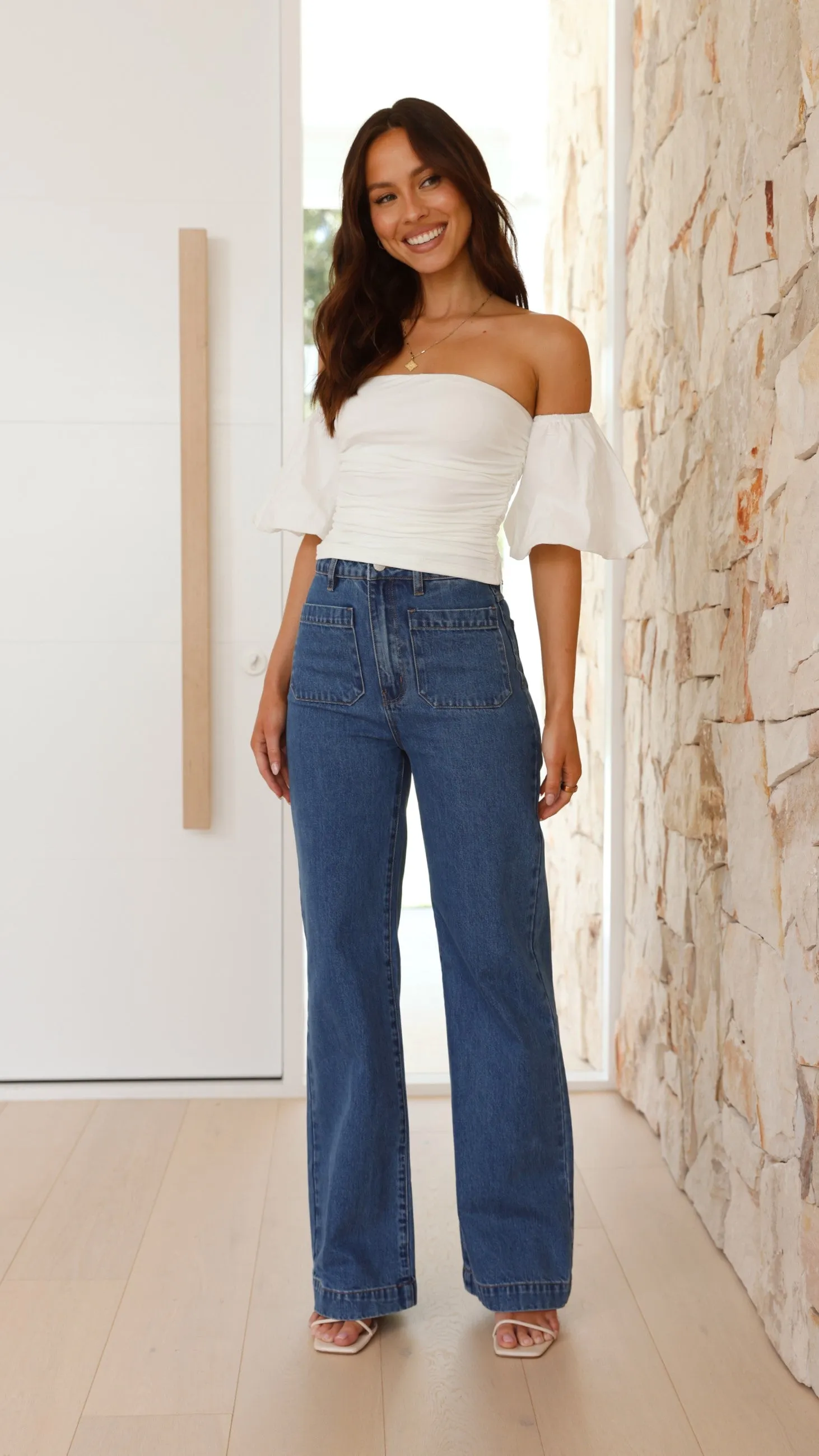 Florence Crop Top - White