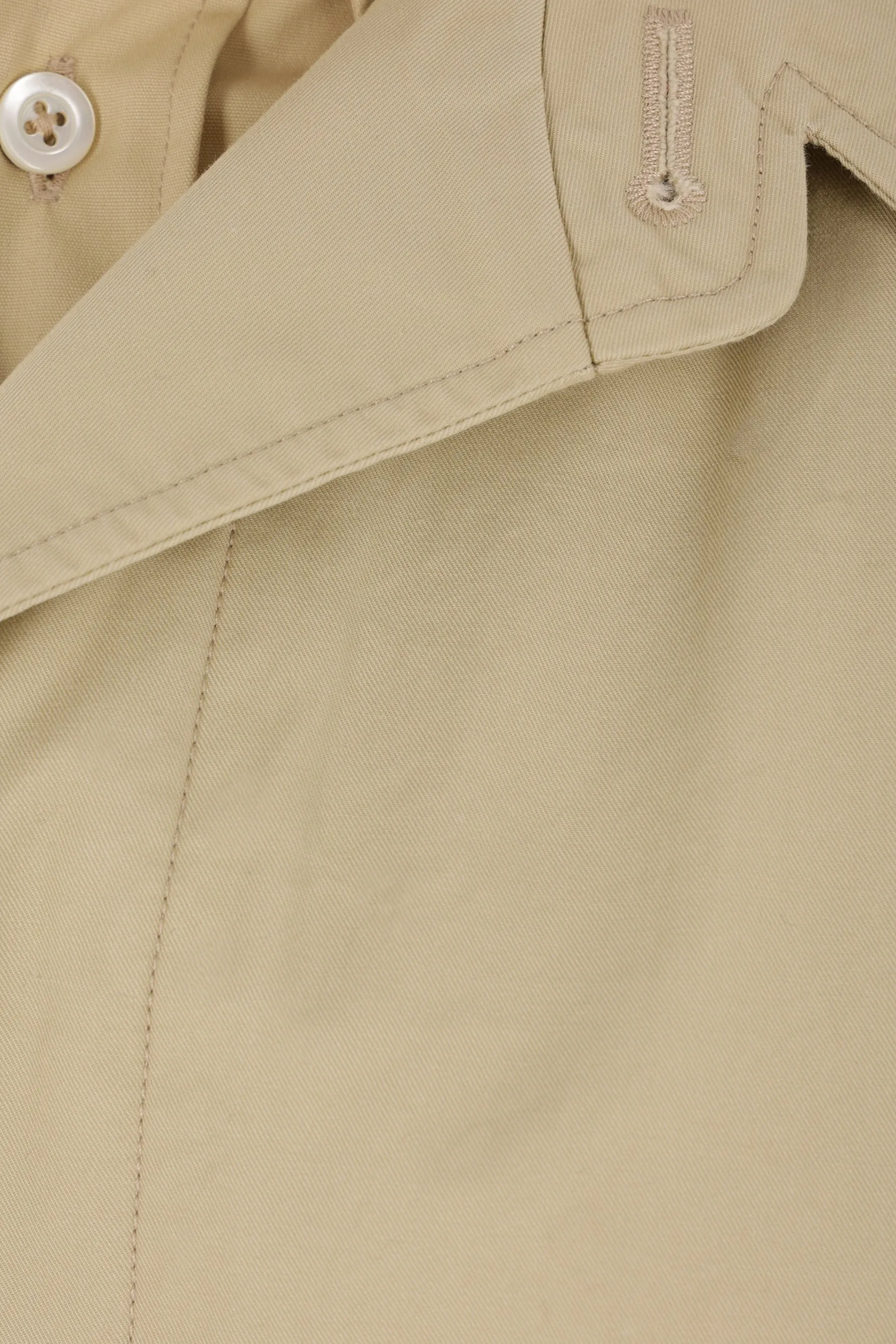 gabardine trench coat with shirt-style insert