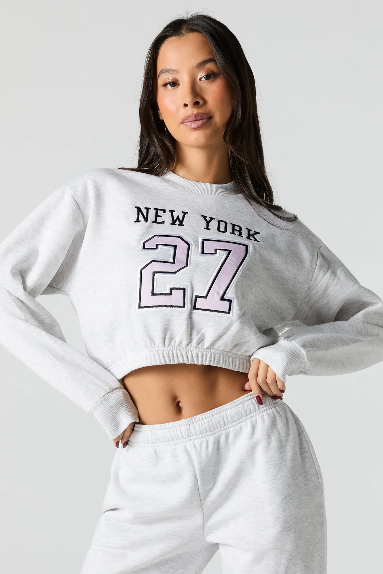 Graphic Cropped Sweatshirt