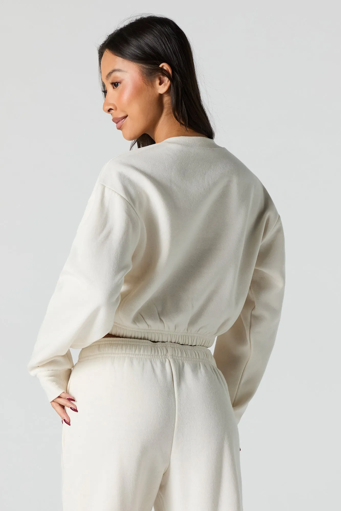 Graphic Cropped Sweatshirt