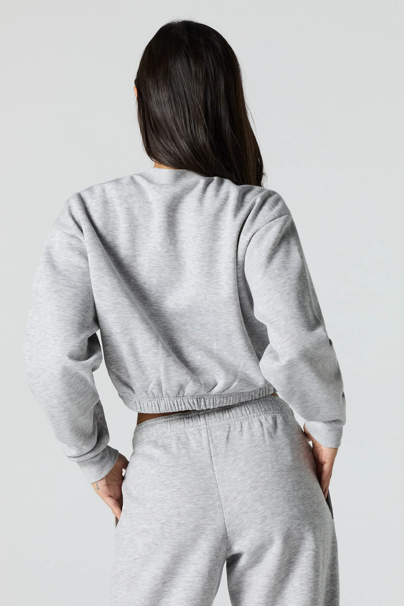 Graphic Cropped Sweatshirt