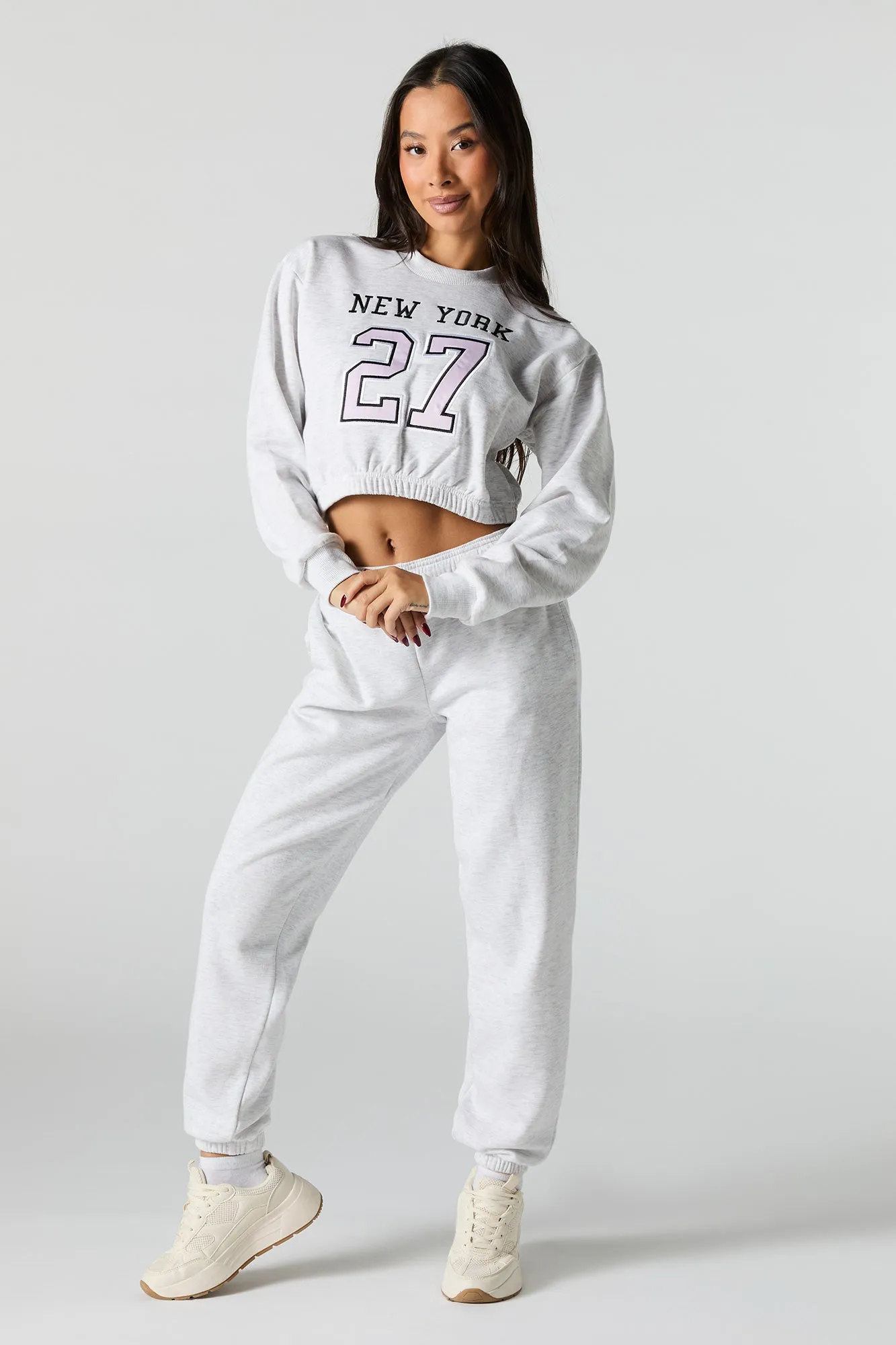Graphic Cropped Sweatshirt