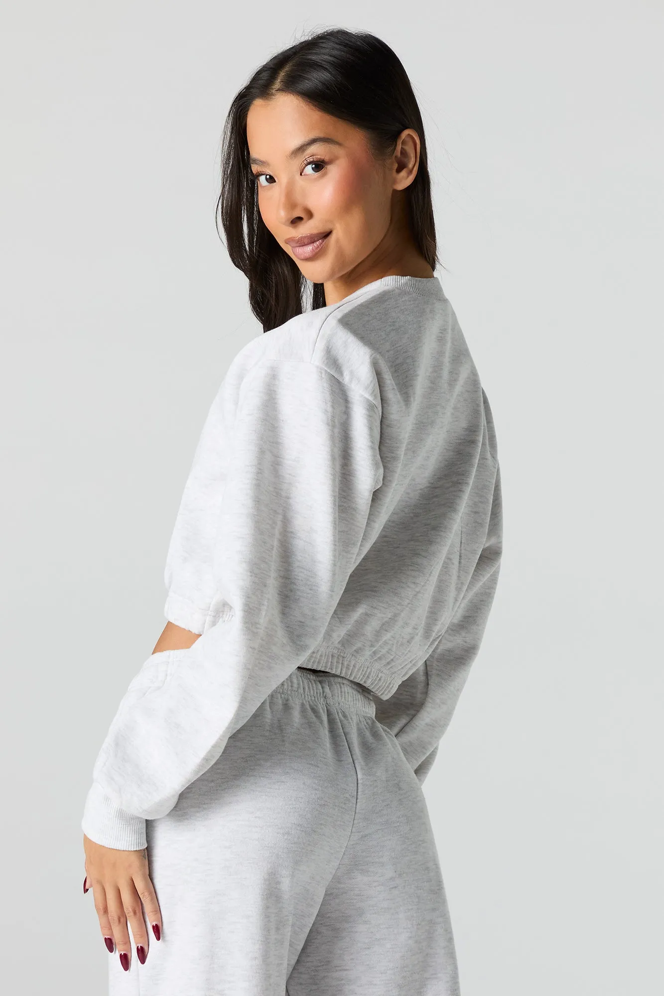 Graphic Cropped Sweatshirt