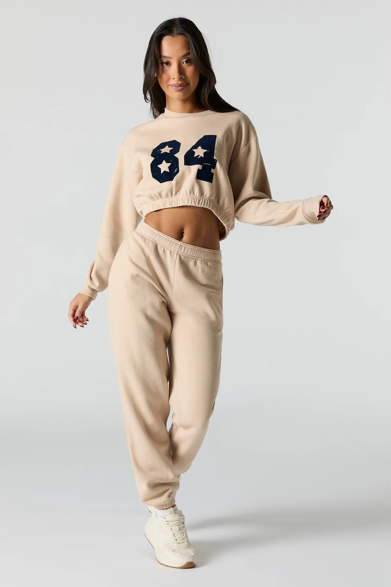 Graphic Cropped Sweatshirt