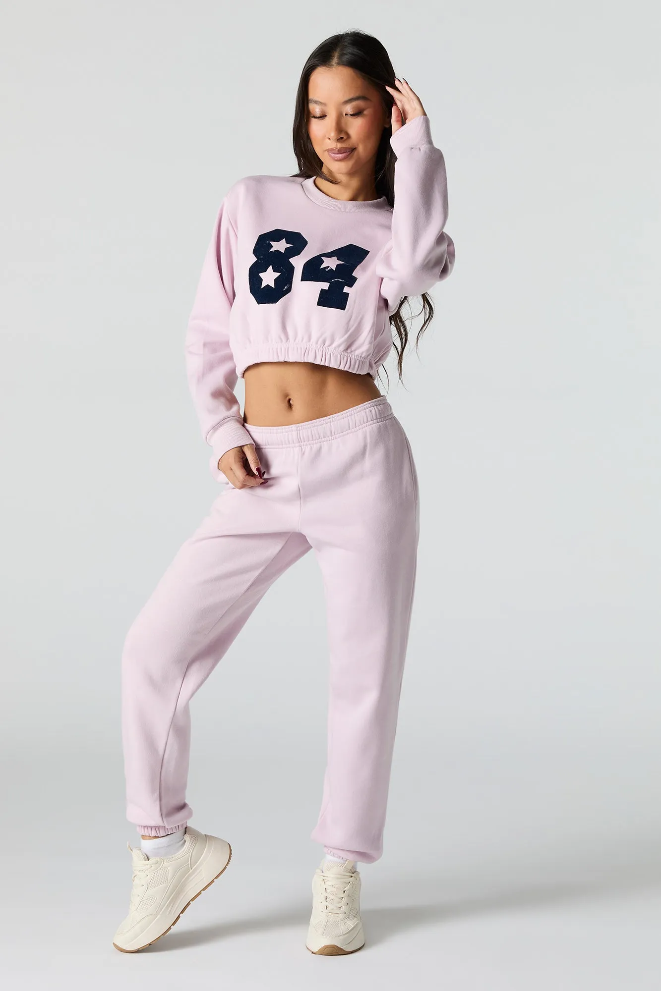 Graphic Cropped Sweatshirt