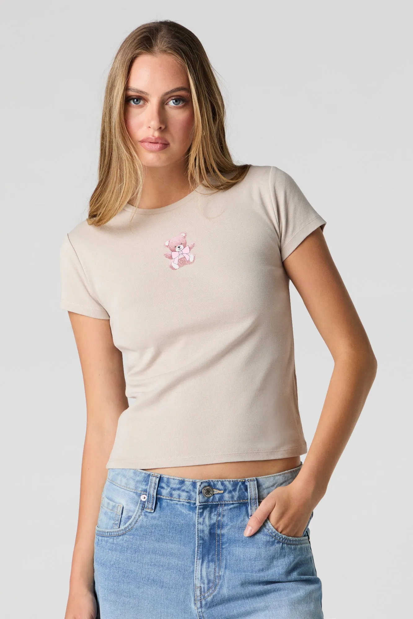 Graphic Ribbed T-Shirt