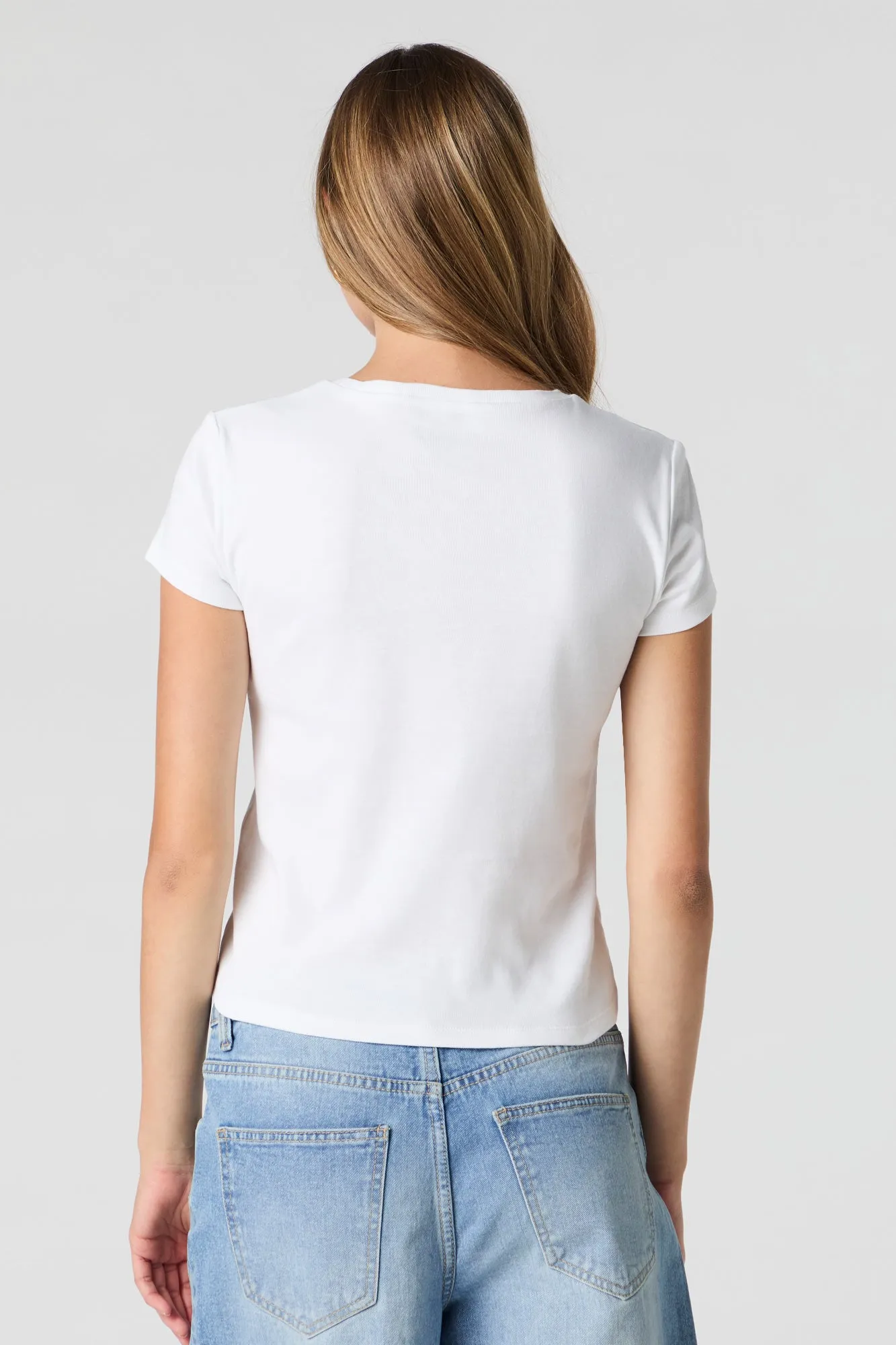 Graphic Ribbed T-Shirt