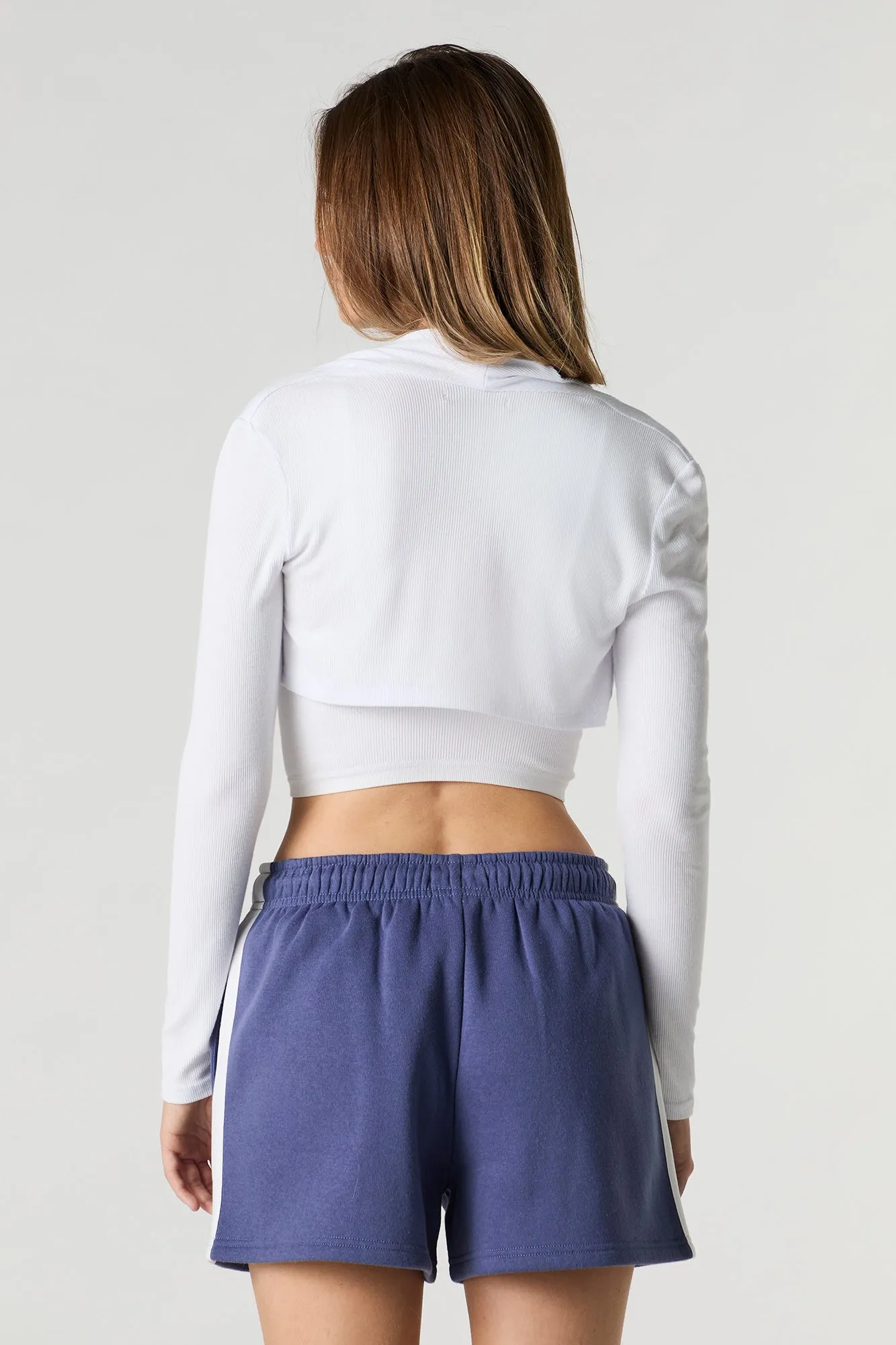 Graphic Side Striped Fleece Short